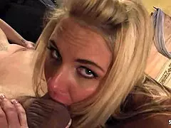 Blonde Cougar Wife's Big Tits Gag On Best Friend's Monster Cock Ride