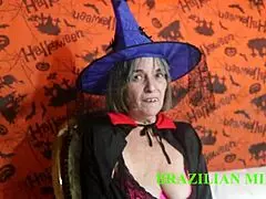 i fucked my mother-in-law's juicy pussy on halloween night through red sheer