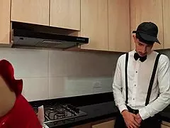 Stepson Tricks Stepmom into Deep Cock Sucking