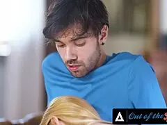 stepmom shows virgin stepson deepthroat and pussy riding in caring lesson