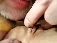 granny's juicy shaved pussy gets closeup cunni and deepthroat blowjob doggystyle