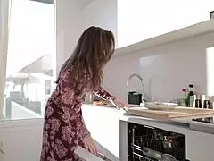 this couldn't wait another second in that kitchen during the party