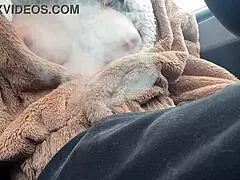 Italian Big Tits MILF Artemisia Love Flashes Juicy Natural Boobs Close Up In Car Bouncing Wild