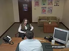 principal bends big ass milf over desk for hardcore pounding