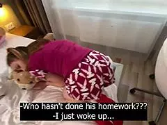 stepdaughter's messy bed leads to interracial mommy pounding