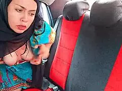 the hijab-wearing indian stepmother climbs into the car, her body aching as her lover bends her over for deep taboo thrusts in doggystyle.