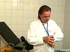 Curly milf babe Ann inspected deepthroated by monster cock in lingerie threesome