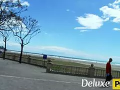 sexy young spanish latina wanders forest, stranger's cock plunging her shaved pussy deep in wild nature fuck.