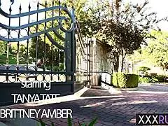 Busty Tanya Tate screams as Britney Amber fingers her wet pussy!