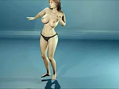 nude milf shakes big tits and ass dancing in night club