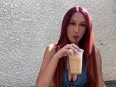 hey italian milf artemisia love wanna join her outdoor smoking tease with those big tits?