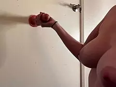 🤤 italian milf artemisia love's big tits bounce in slow handjob with her fave dildo session 😍