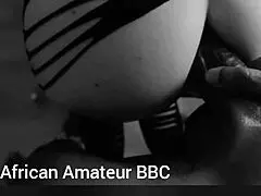 African Amateur BBC Slams Tight Pussy Until She Cums Hard