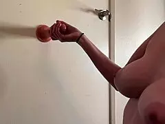 🤤 italian milf artemisia love's big tits bounce in slow handjob with her fave dildo session 😍