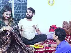 Desi stepbrothers ravage busty desi bhabhi in screaming threesome