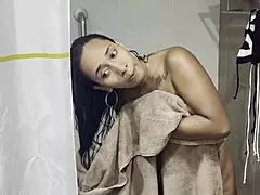 Shaved Latina Stepmom Begs Stepson to Fill Her Tight Ass with Hot Cum in Bent Over Doggystyle Anal Creampie Taboo Fuck