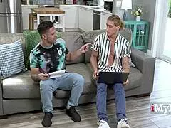curvy milf gets spitroasted by two guys swallowing loads for her beauty fix