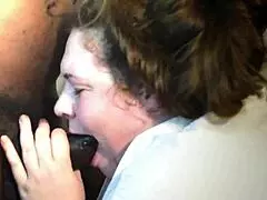 thick ass stepsis slurps my big cock deep with sloppy pink lips ball licking