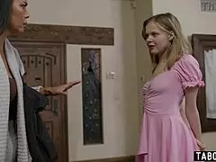 Wow, husband pounds petite Coco Lovelock doggystyle right in front of wife!