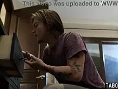 milf stepmom lauren phillips deepthroats and instructs stepson on taboo blowjob