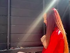 ohh italian milf artemisia love teasin' her juicy big natural tits outdoors, bouncin' em for ya naked 😍🍈🍈