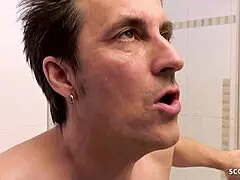 german blonde milf julia pink cheats shower fuck rides cock while hubby away