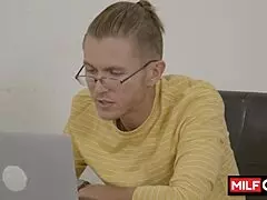 Watch this teen boy drill horny big tit milfs Ryan Keely and Shay Sights one by one with Ricky Spanish.