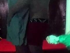 skinny latina housewife roommate shakes huge ass in bedroom for tasty eating