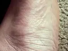 i shrunk him tiny into my huge foot creases for fetish play - so hot!