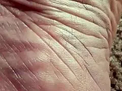 i shrunk him tiny into my huge foot creases for fetish play - so hot!