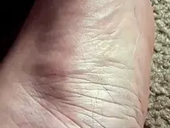 i shrunk him tiny into my huge foot creases for fetish play - so hot!