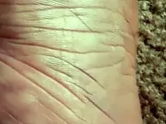 i shrunk him tiny into my huge foot creases for fetish play - so hot!