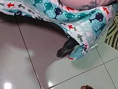 Blonde and brunette take real anal pounding in bedroom threesome