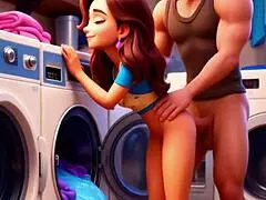 Ai laundry sex with hot milf mother in law pounding ass