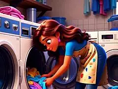 Ai laundry sex with hot milf mother in law pounding ass