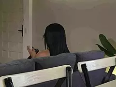 feisty curvy milf boss moans as cock fills her mouth with hot cum