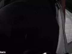 Beautiful milf takes cash for gagging deepthroat cum swallow POV