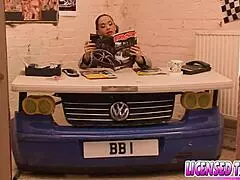 Kaia kane licensed to blow and take brutal dp anal pounding with her slutty brunette holes stretched!