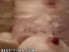 Horny Japanese Big Tits Breezy Titty Fucks in Steamy Pool JAV