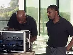 sexy blonde housewife melissa stratton rides and deepthroats two huge bbc in interracial mmf threesome