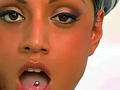 so i end up fucking this sexy 18 year old african milf anal in bed with heels and fishnets