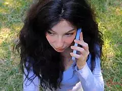 CURVY BRUNETTE INFLUENCER BENT OVER DOGGY IN FOREST FOR BIG COCK CREAMPIE NOT BEAR