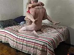 madrasta teaches stepson bareback pounding wet pussy with monster cock
