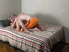 madrasta teaches stepson bareback pounding wet pussy with monster cock