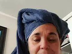 Sexy latina milf mommy gives sloppy pov blowjob facial cumshot with big natural tits curvy