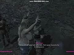 Fallout4 milf's juicy pussy and big ass wrecked by interracial gangbang cocks