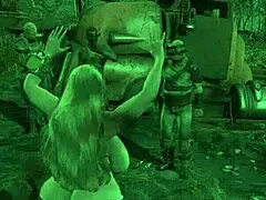 Fallout4 milf's juicy pussy and big ass wrecked by interracial gangbang cocks