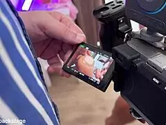 double hardcore pounding oksana katysheva's huge tits and pussy backstage!