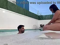 my pool flirt turns into milf's big ass lick blowjob and creampie session