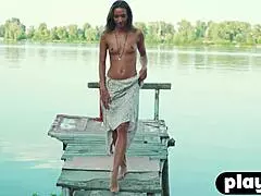 whoa stunning milf kenya strips naked showing off her perfect small tits and booty... damn